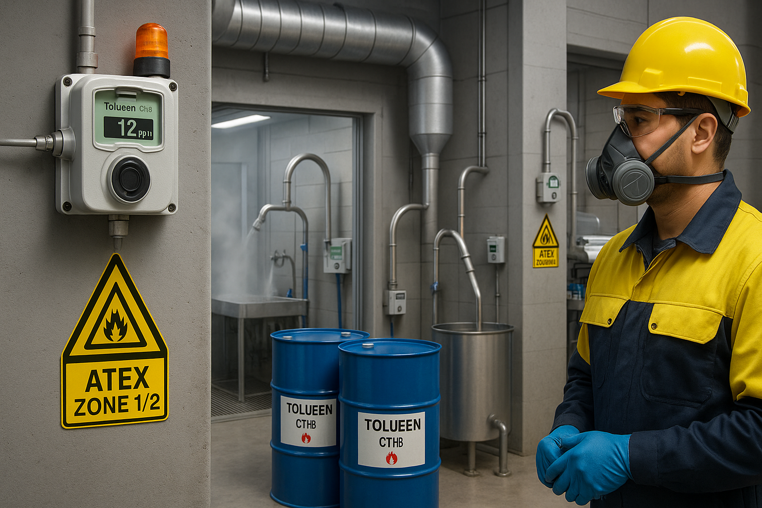 Tolueen (C7H8) Detectie | Gasdetectoren voor het meten van Tolueen