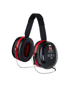 3M PELTOR Optime III Gehoorkappen, zwart/rood, nekband