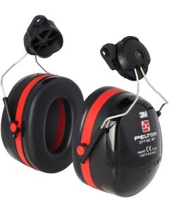 3M PELTOR Optime III Gehoorkappen, zwart/rood, helmbevestiging