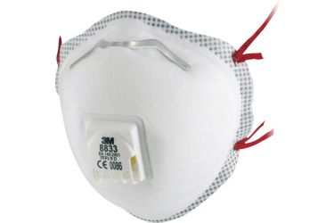 3M Stofmasker FFP3 met ventiel 8833