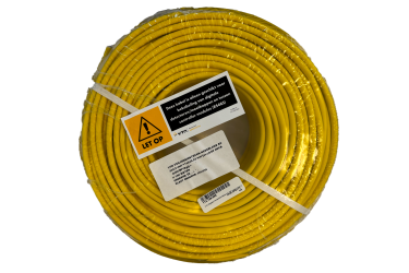 VTN Digitale transmitterkabel (rol 100 meter) geel (met markering - striping)