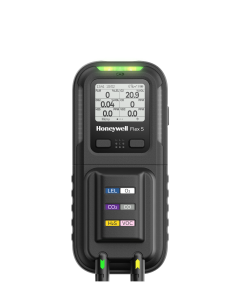 BW Flex 5 met O2 + LEL (Katalytisch) + CO + H2S + NH3 gepompte uitvoering met extended batterij en 6-weg cartridge