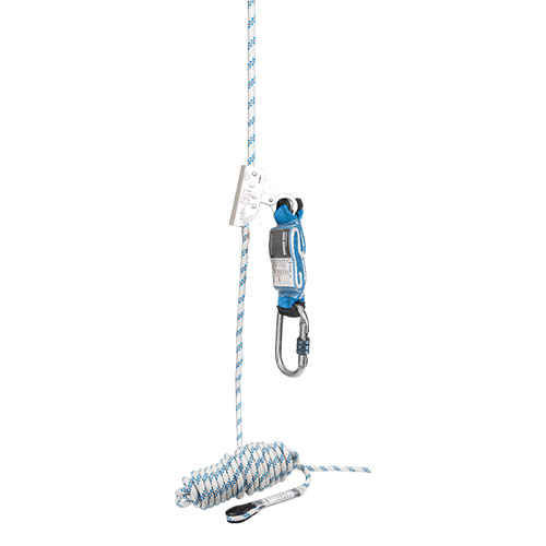 Valstop apparaat in combinatie met een kernmantellijn